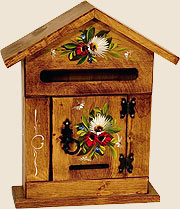 letter-box pine-wood 